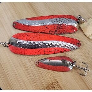 3 Spoon Spinner‎ Vintage Fishing Lure Old